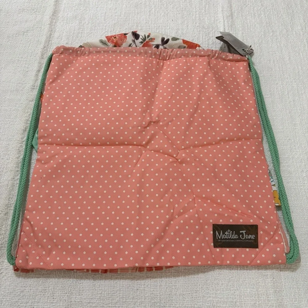 Matilda Jane (Dream Chasers) In the Ruffles Drawstring Backpack NEW Tote School